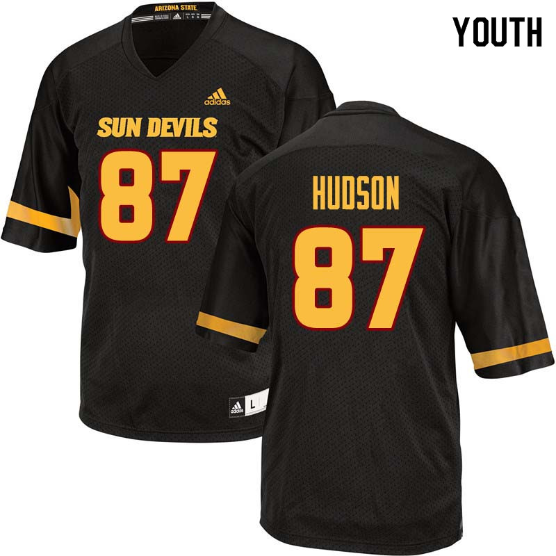 Youth #87 Tommy Hudson Arizona State Sun Devils College Football Jerseys Sale-Black - Click Image to Close